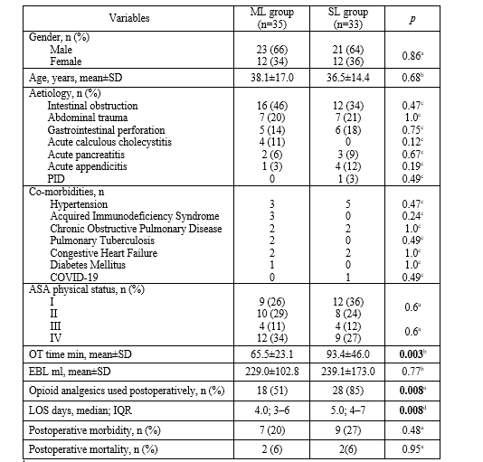Sociodemographic and clinical variables
