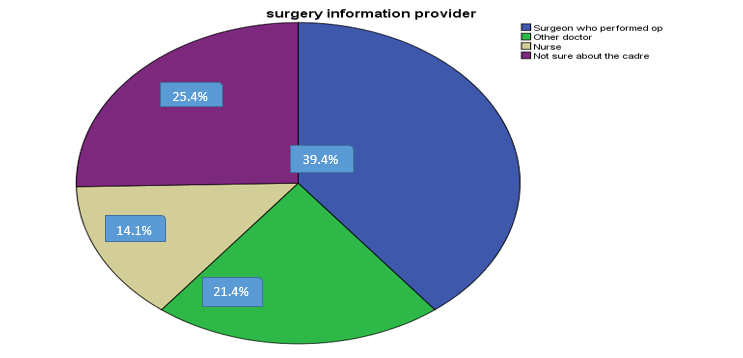 Distribution of surgery information provider according to health cadre