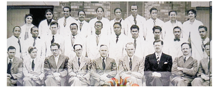 Dr Durton Konoso, medical student -arrowpointer- in middle row (image: courtesy of Ms Sitali Konoso)