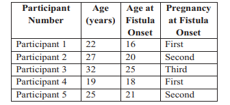 Sample Descriptions (N=5)
